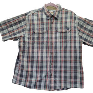 Wrangler Authentic Mens Button Up Multi-Color Size XL 100% Cotton Short Sleeve